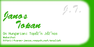 janos topan business card